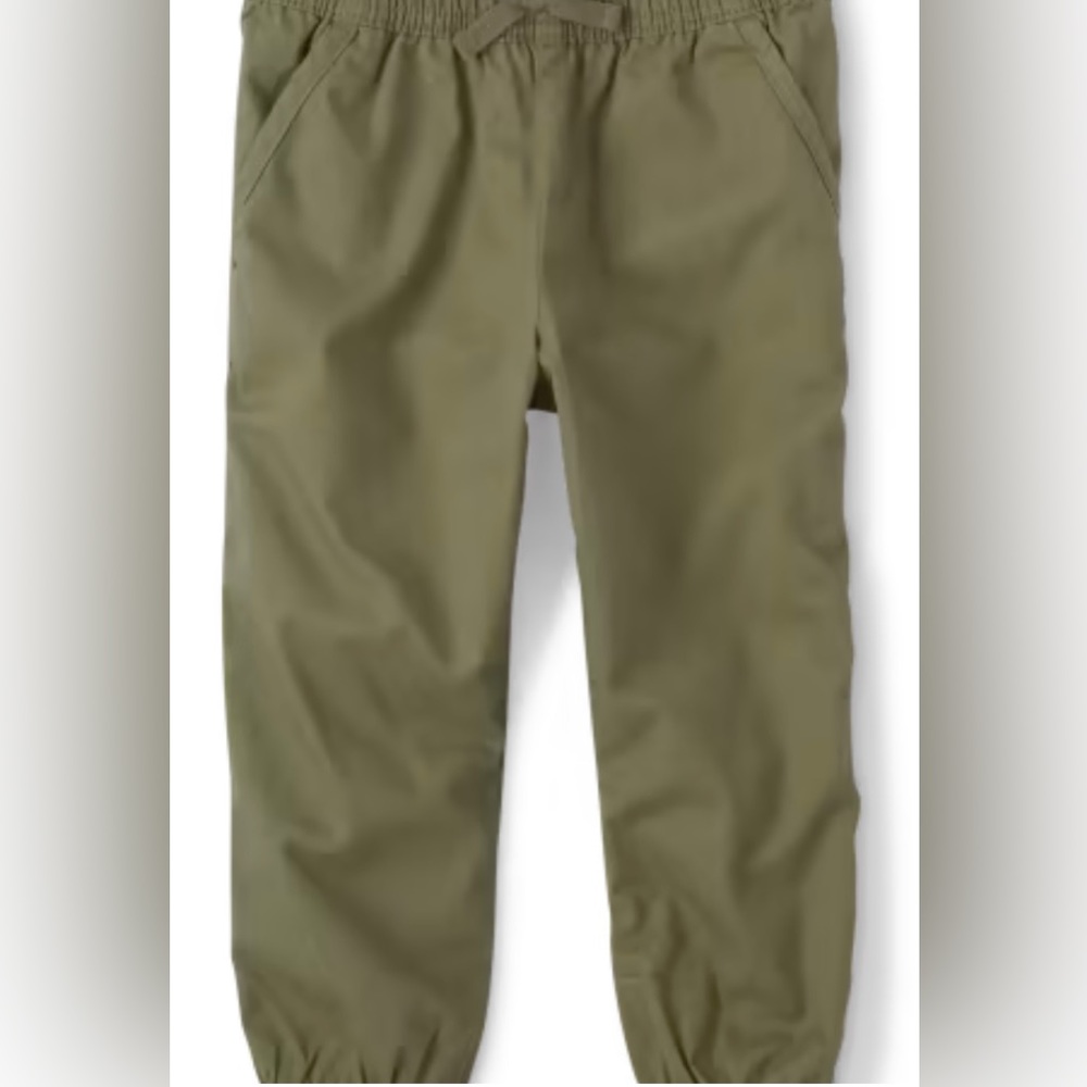 Girls Pull On Jogger Pants - Olive
